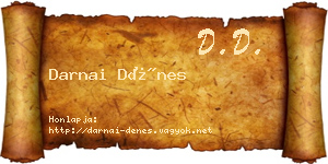 Darnai Dénes névjegykártya
